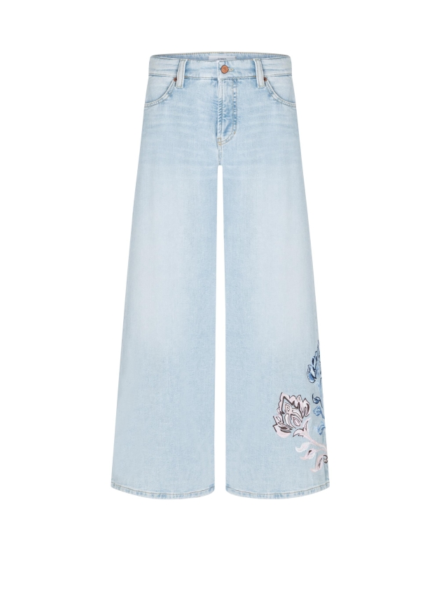 Cambio Palazzo cropped blumenstrick 5313 Cross superbleached
