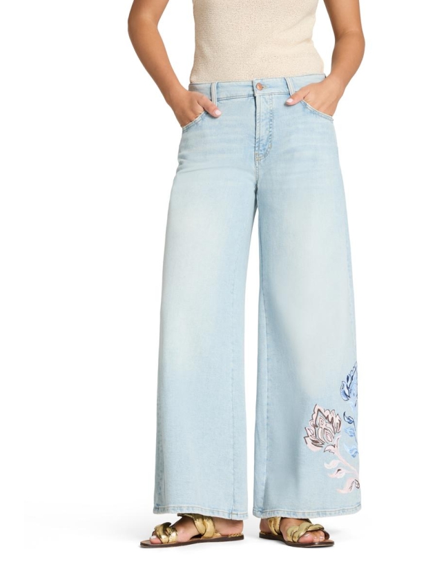 Cambio Palazzo cropped blumenstrick 5313 Cross superbleached