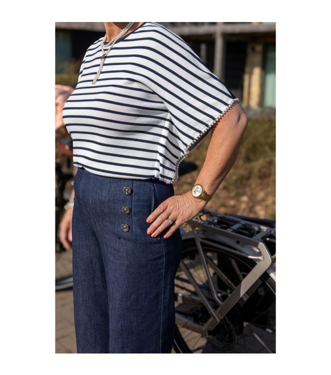 Leo en Ugo TOP ME400 NAVY/WHITE