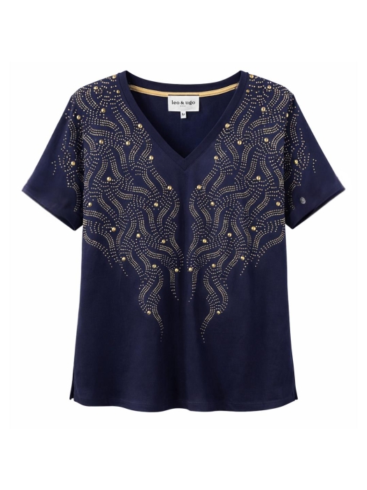 Leo en Ugo TEE SHIRT TEV655 NAVY BLUE