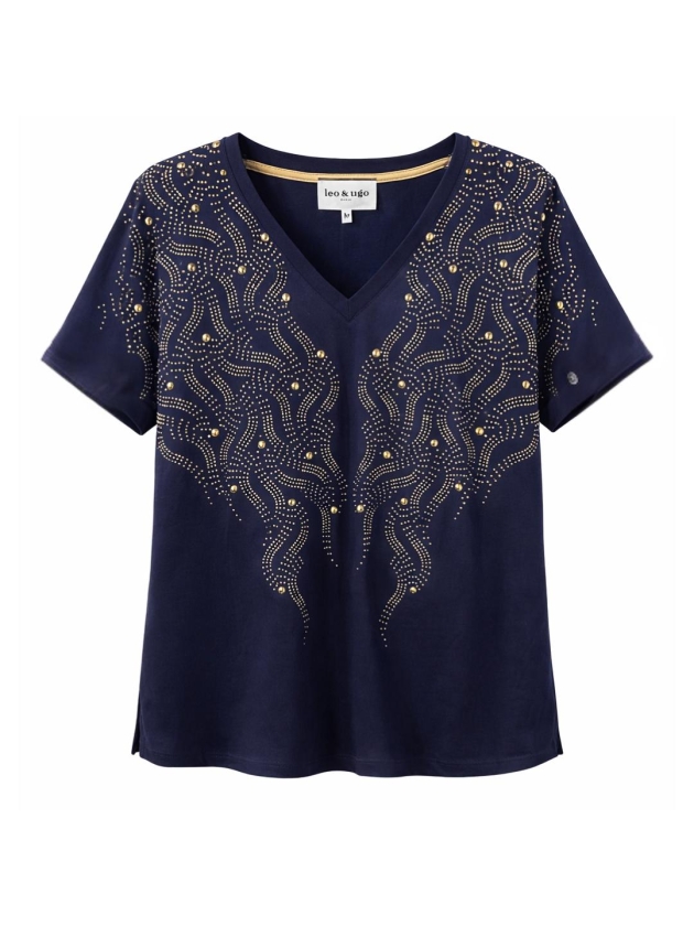 Leo en Ugo TEE SHIRT TEV655 NAVY BLUE