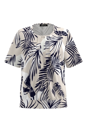 Frank Walder NOSBlusenshirts 739080 Beige/bro print