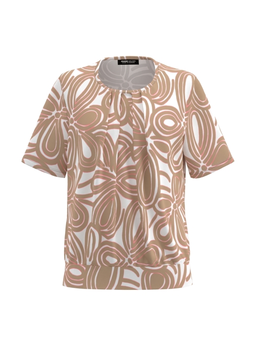 Frank Walder NOSBlusenshirts 929086 Beige/bro print