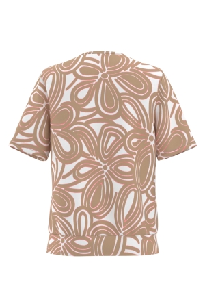 Frank Walder NOSBlusenshirts 929086 Beige/bro print