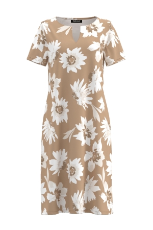 Frank Walder S62Kleid/MT 815086 Beige/bro print