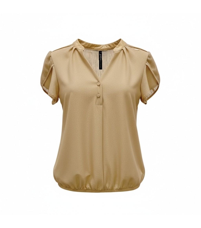 ZIP73 Top Tulip Sleeve Gold Glitter 710-Gold