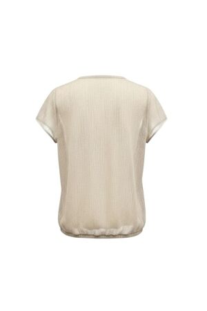 ZIP73 Top Tulip Sleeve Gold Glitter 710-Gold