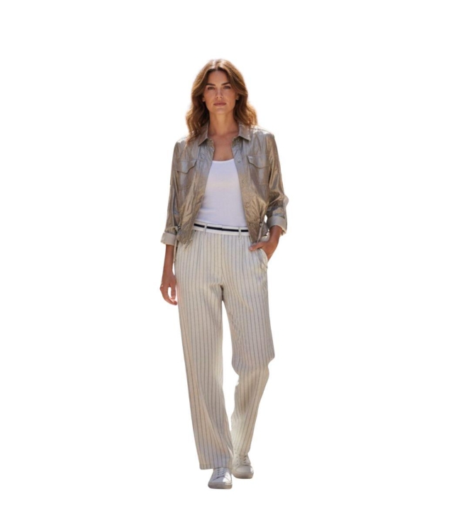 ZIP73 Straight Leg Pinstripe Sand 190-Sand