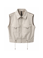 ZIP73 Gilet Cargo Pinstripe Parachute Sand 190-Sand