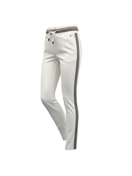 ZIP73 Pant Knitted Board Off-White/Taupe 205-Taupe