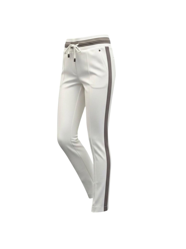 ZIP73 Pant Knitted Board Off-White/Taupe 205-Taupe