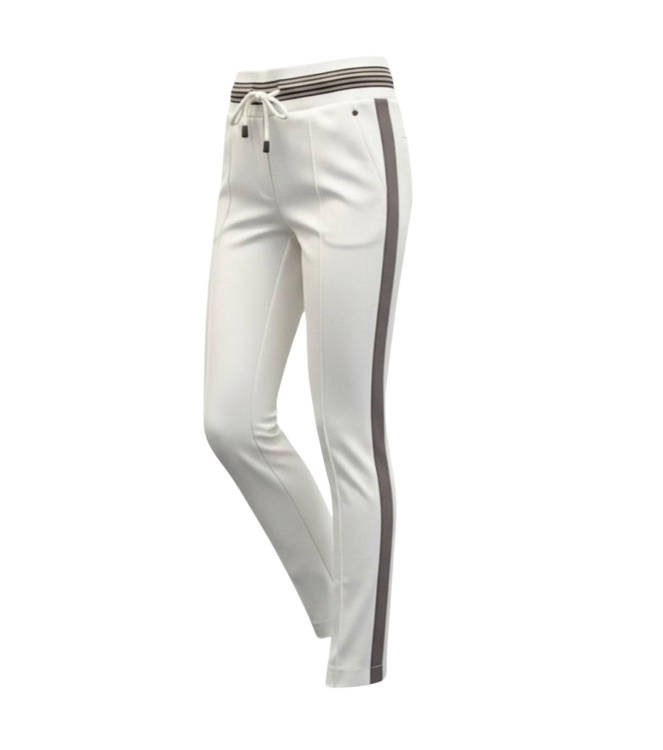 ZIP73 Pant Knitted Board Off-White/Taupe 205-Taupe