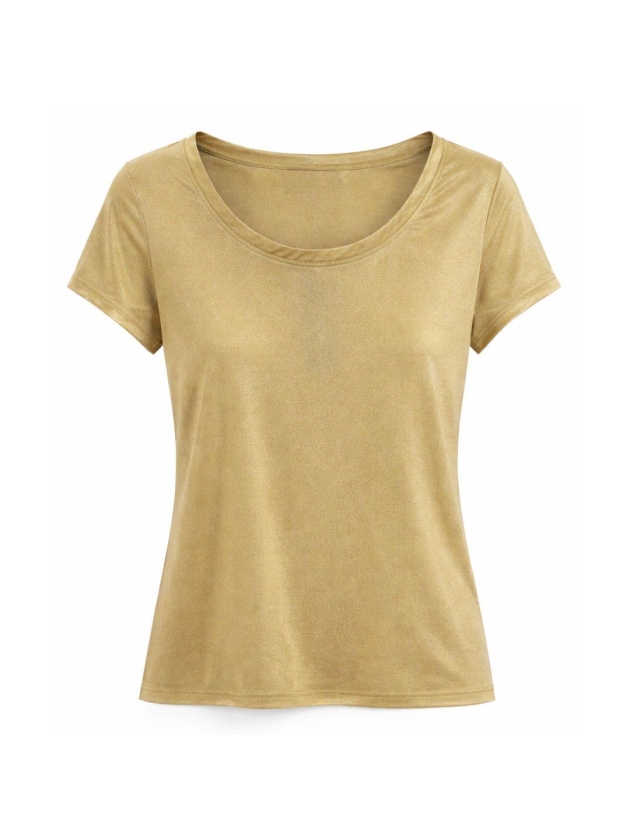 ZIP73 Basic Shirt Gold Glitter 710-Gold