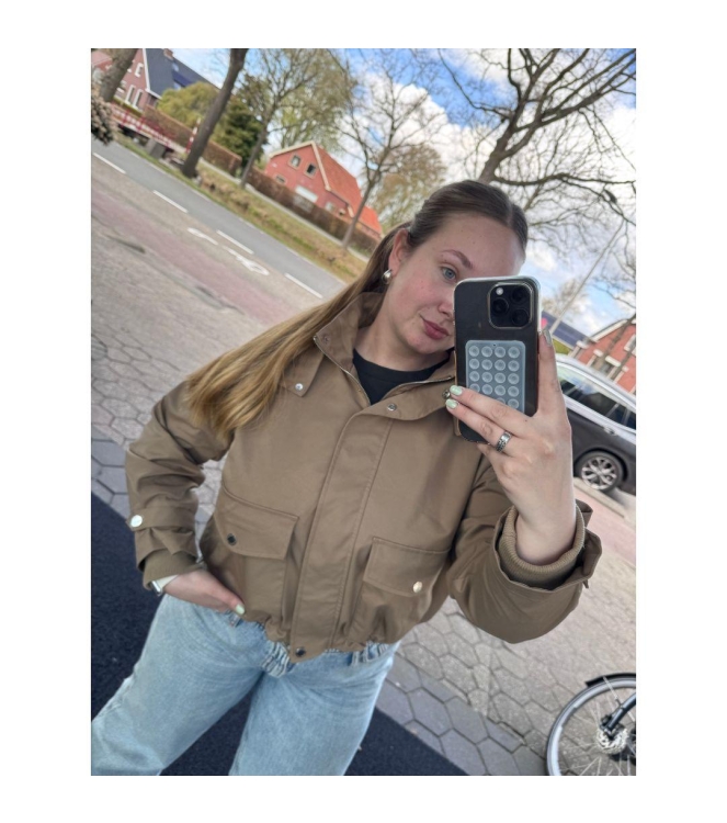 Covered Jacket MALU 0525 Smoke beige