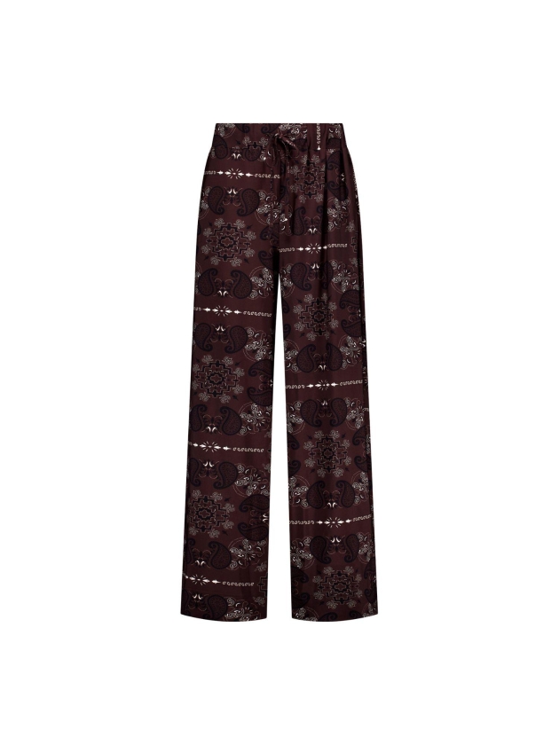 Studio Anneloes Grace paisley trousers 8714 espresso/kit