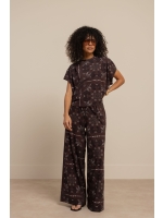Studio Anneloes Grace paisley trousers 8714 espresso/kit