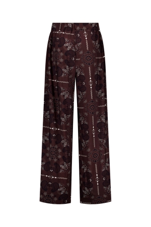Studio Anneloes Grace paisley trousers 8714 espresso/kit