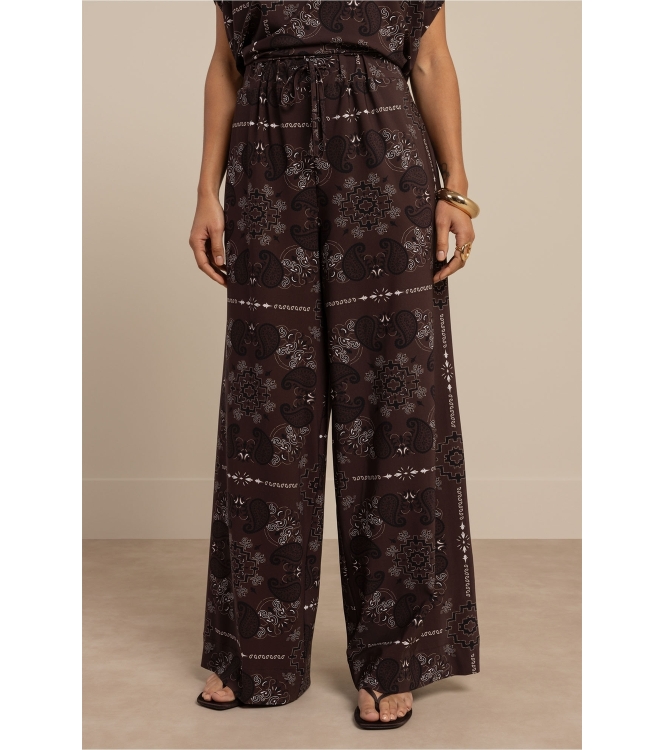 Studio Anneloes Grace paisley trousers 8714 espresso/kit