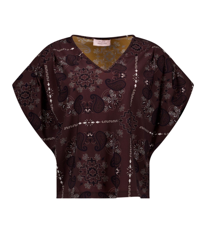 Studio Anneloes Renske paisley top 8714 espresso/kit