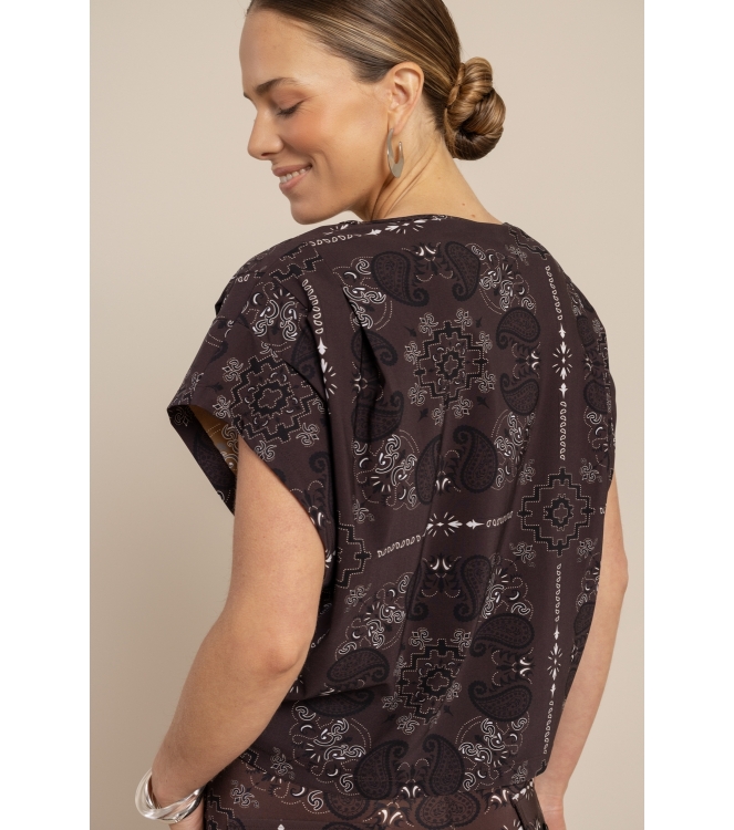 Studio Anneloes Renske paisley top 8714 espresso/kit