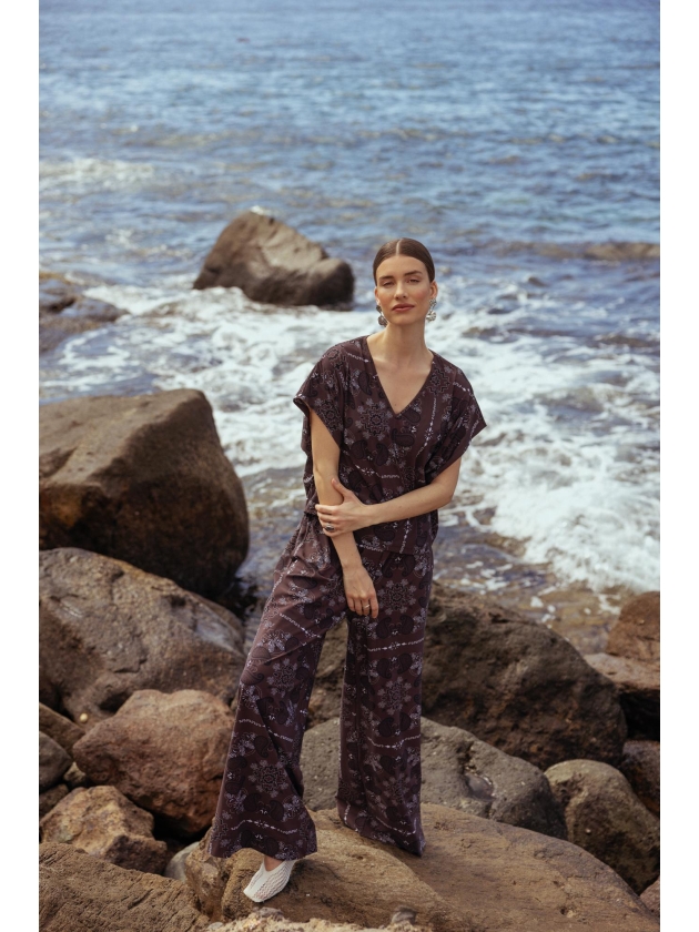 Studio Anneloes Renske paisley top 8714 espresso/kit