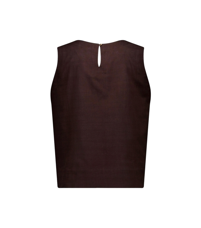 Studio Anneloes Gilian linen top 8700 espresso