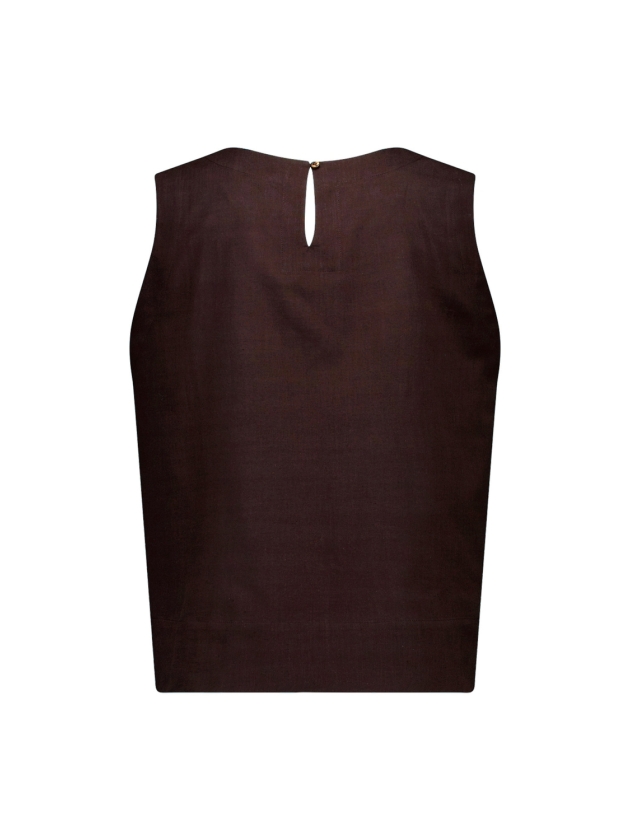 Studio Anneloes Gilian linen top 8700 espresso