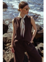 Studio Anneloes Gilian linen top 8700 espresso