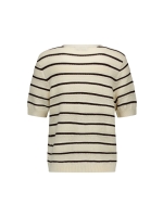 Studio Anneloes Yara stripe cardigan 1787 ecru/espresso