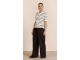 Studio Anneloes Yara stripe cardigan 1787 ecru/espresso