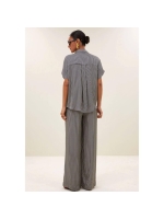 By-Bar Amsterdam barley silky stripe blouse 886-jet black stripe