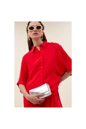 By-Bar Amsterdam sunny satin stripe blouse 1318-lollipop