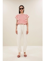 By-Bar Amsterdam tobi stripe top 1323-poppy red stripe