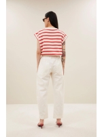 By-Bar Amsterdam tobi stripe top 1323-poppy red stripe