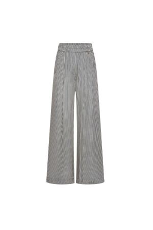 By-Bar Amsterdam benji silky stripe pants 886-jet black stripe