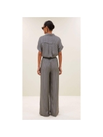 By-Bar Amsterdam benji silky stripe pants 886-jet black stripe