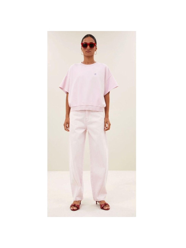 By-Bar Amsterdam begum slub jeans 359-light pink