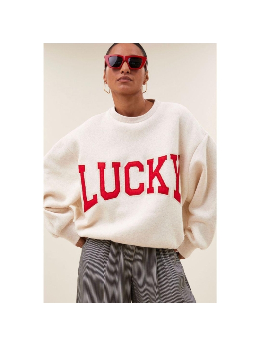 By-Bar Amsterdam bibi lucky patchwork sweater 826-oyster melee