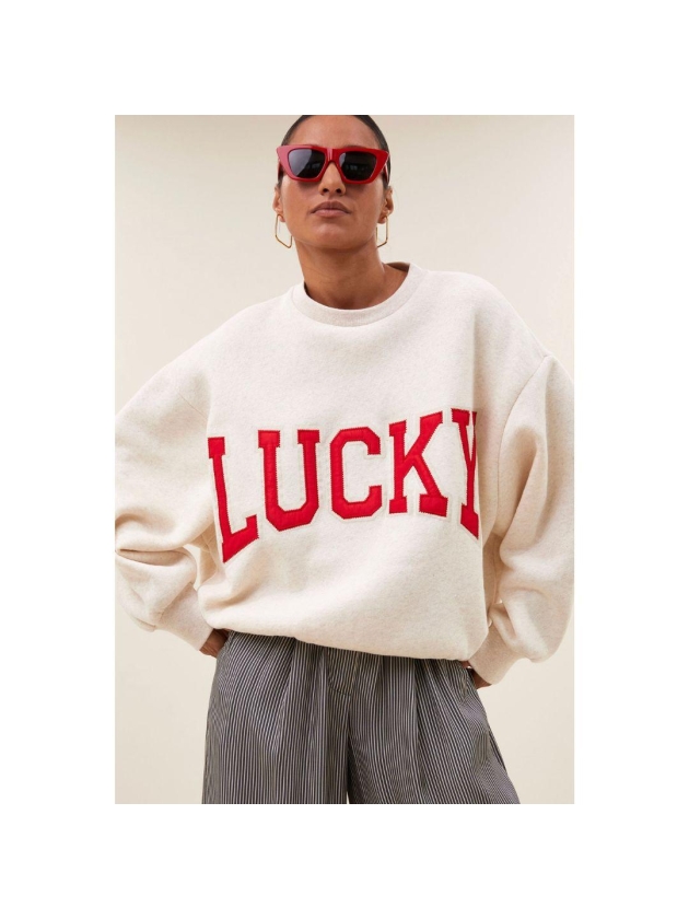 By-Bar Amsterdam bibi lucky patchwork sweater 826-oyster melee