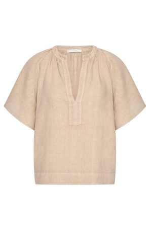 By-Bar Amsterdam vina linen blouse 730-biscuit