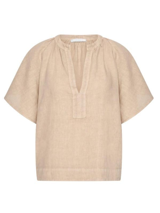 By-Bar Amsterdam vina linen blouse 730-biscuit