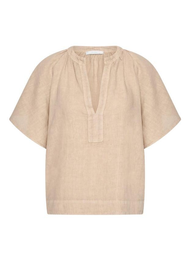 By-Bar Amsterdam vina linen blouse 730-biscuit