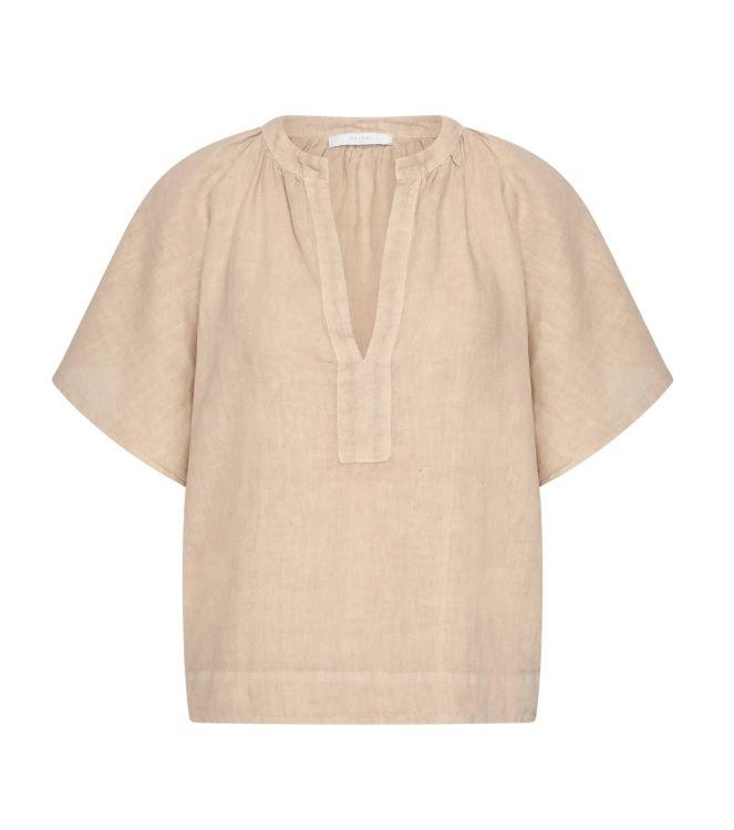 By-Bar Amsterdam vina linen blouse 730-biscuit