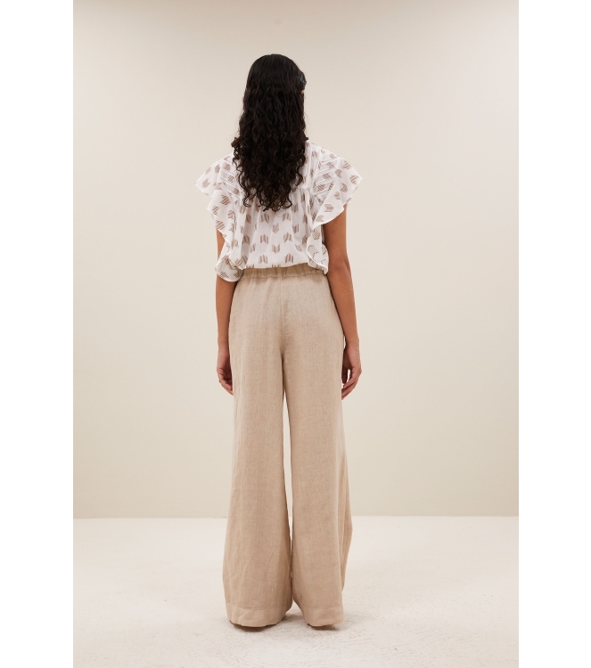 By-Bar Amsterdam benji linen pants 730-biscuit