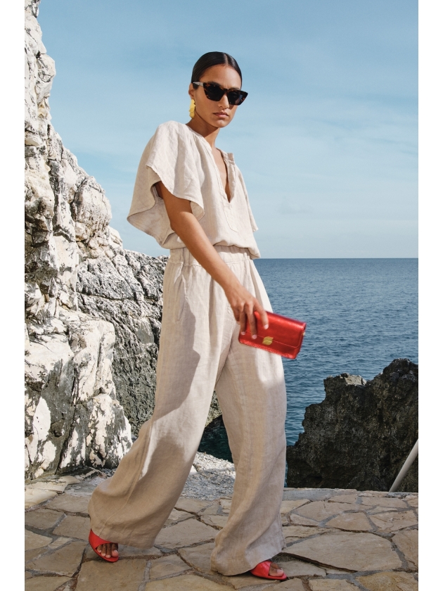 By-Bar Amsterdam benji linen pants 730-biscuit