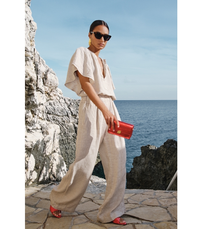 By-Bar Amsterdam benji linen pants 730-biscuit