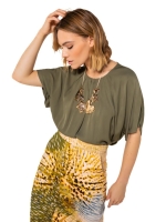 Caroline Biss Top Khaki