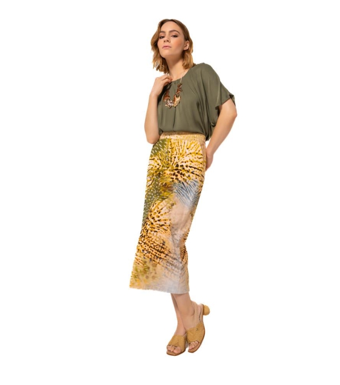 Caroline Biss Top Khaki