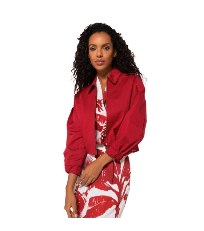 Caroline Biss Blouson Dark Red