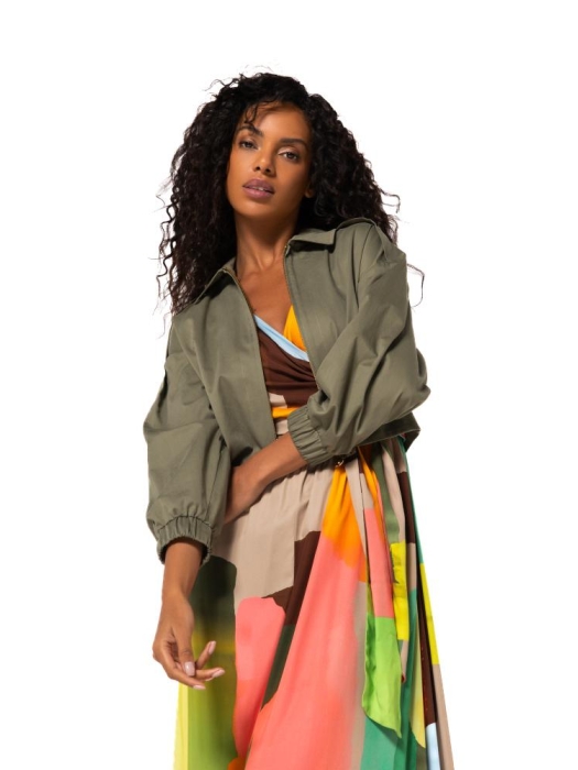 Caroline Biss Blouson Khaki